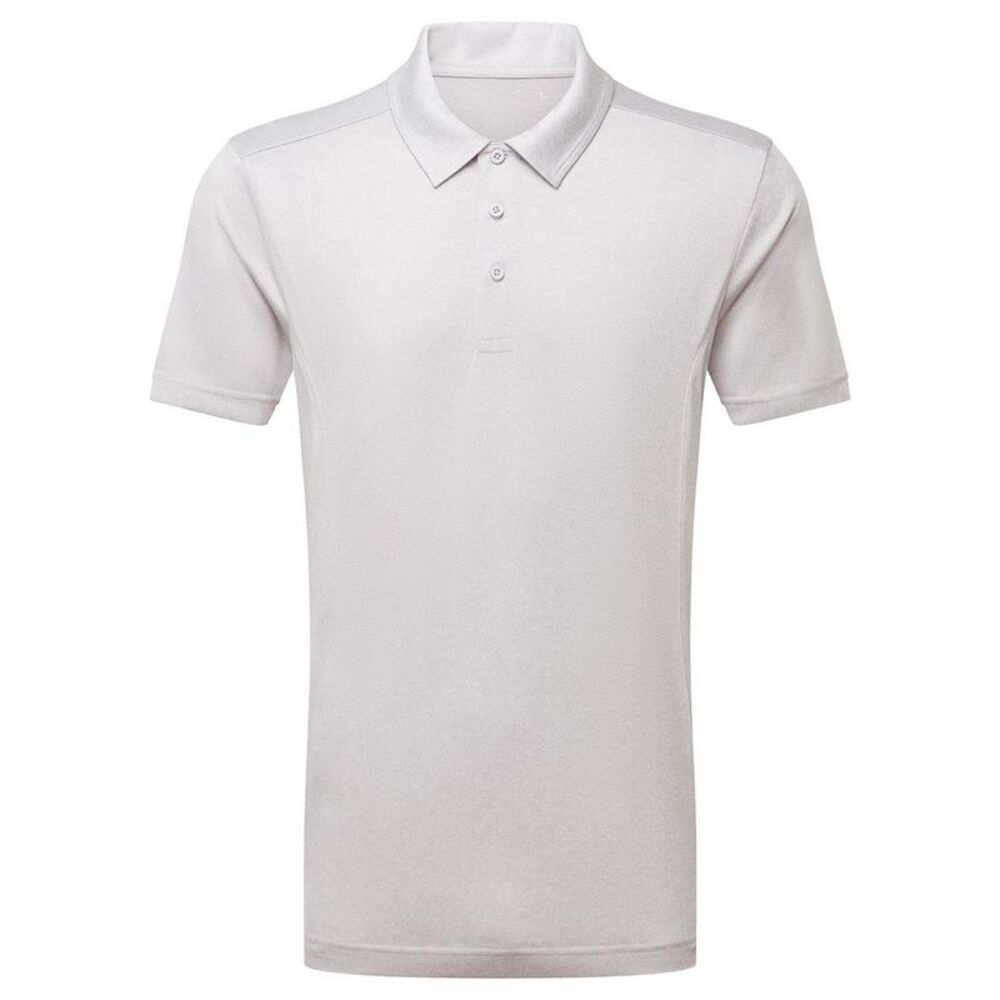 Tri Dri Mens Panelled Polo Shirt / Silver Melange